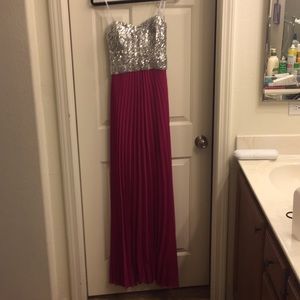 Silver and pink gown